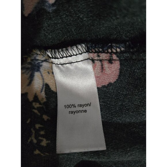 Maurices Dark Floral Short Sleeve Mini Dress Size Large Whimsigoth Boho Summer - Picture 5 of 9